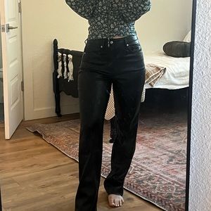 Express high waisted leather pants